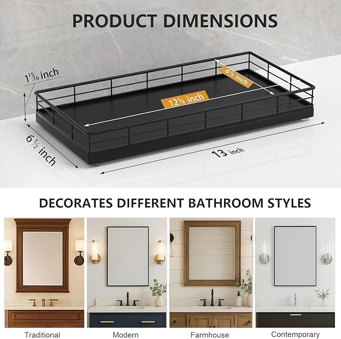 Toilet Paper Basket Organizer – Oak Wood Toilet Tank Tray - Image 6