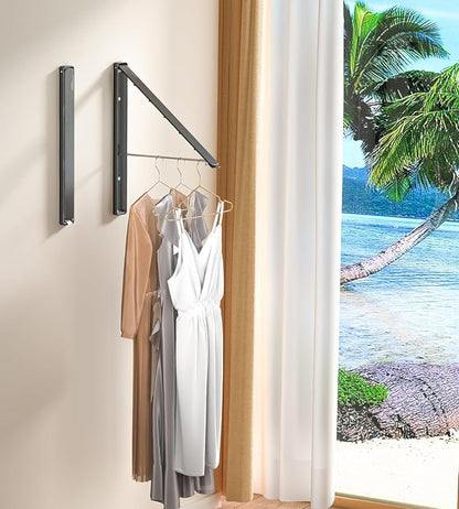 Dr.DJ Clothes Drying Rack Wall Mounted, Retractable & Foldable Clothes Hanger - Image 7
