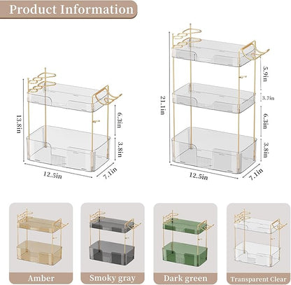 YCIA&DONE Luxury Bathroom Counter Organizer, Large Makeup Organizer Countertop - Image 4