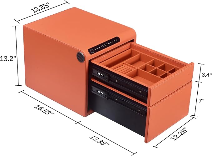 Jewelry Safe with Drawers，Biometric Fingerprint safe, Slide-Away Handgun Safe - Image 8