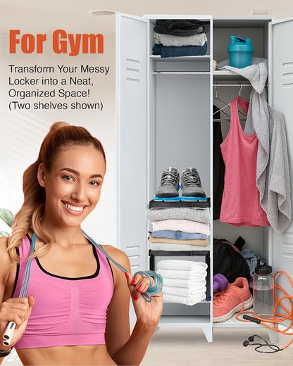 Locker Organizer Shelf， Adjustable Width and Height, Ideal Locker Shelf - Image 5
