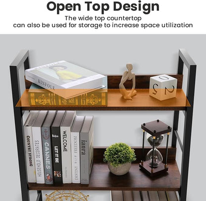 Himimi Ladder Shelf Set of 2, 5-Tier Ladder Bookcase, Industrial Bookshelf Wood - Image 6