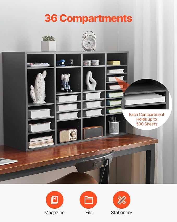 VEVOR Literature Organizer, 36 Compartments Office Mailbox - Image 6