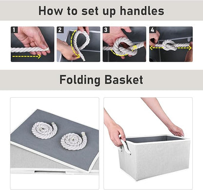 Closet Storage Bins, Linen Closet Organizers and Storage Basket - Image 3