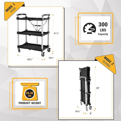 Olympia Tools 85-189 Pack N Roll Collapsible Service Cart, 300LB Capacity - Image 3