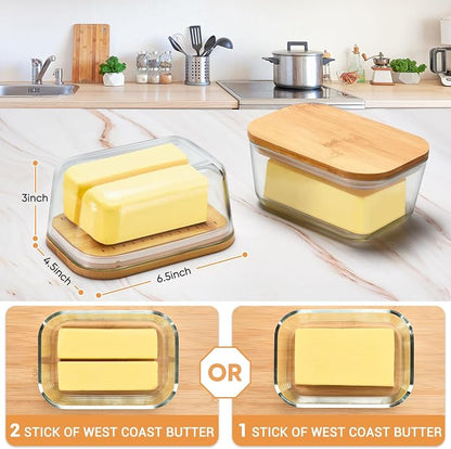 Butter Dish With Glass Lid - Image 2