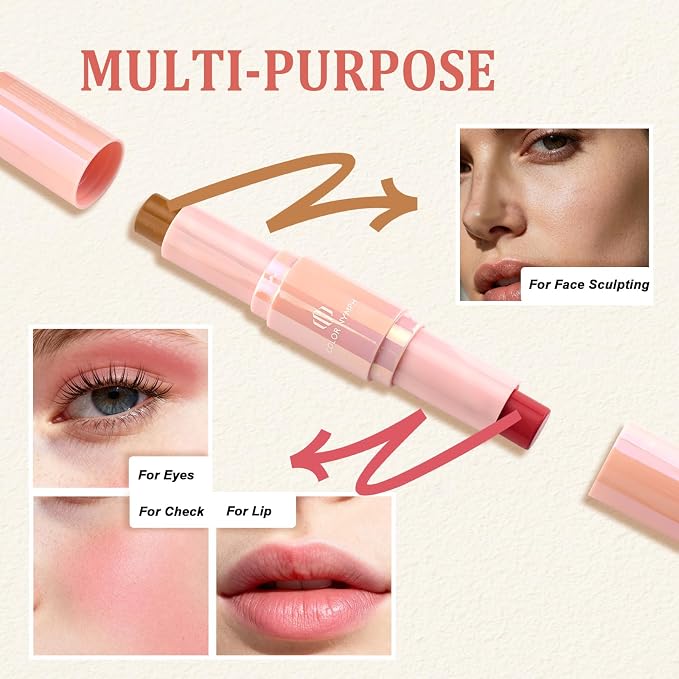 Color Nymph Blush Contour Makeup Stick, Double-end Stick Cream Blush & Contour - Image 4