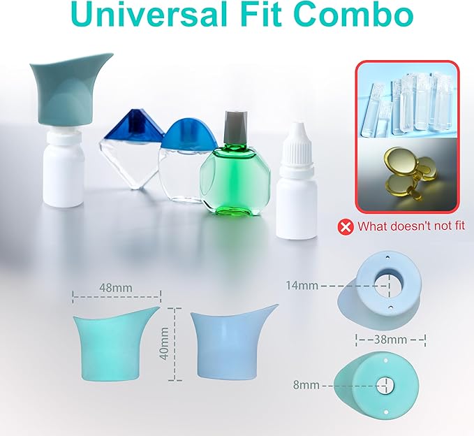 Fullicon 2-Pack Eye Drop Guide for Seniors, Soft & Reusable Eye Drop Dispenser - Image 5