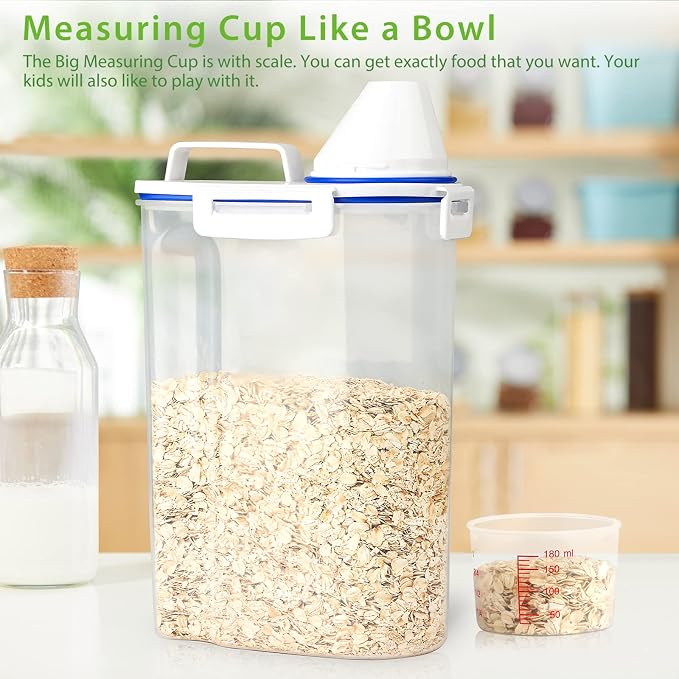 Rice Storage Container, 3 to 5Lbs Dry Food Airtight Container, Pet Dog Cat Food - Image 5
