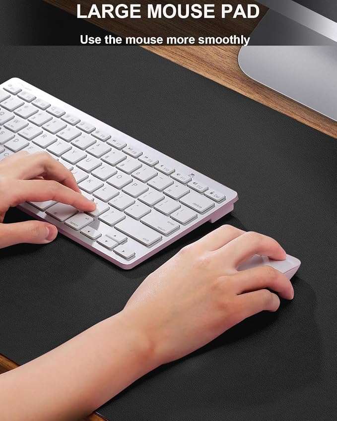 Leather Desk Pad Protector, Office Desk Mat, Large Mouse Pad, Non-Slip PU - Image 3