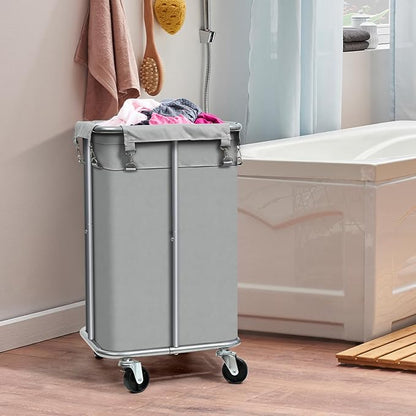 Laundry Basket with Wheels, Rolling Laundry Hamper with Removable Bag, 100L - Image 4