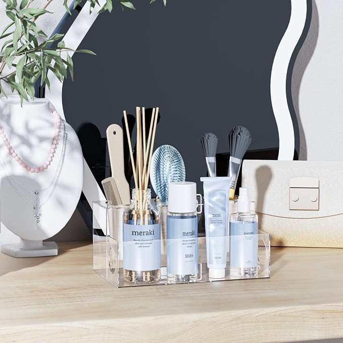 Clear Hair Tool Organizer, Blow Dryer Holder, Acrylic Bathroom Supplies - Image 4
