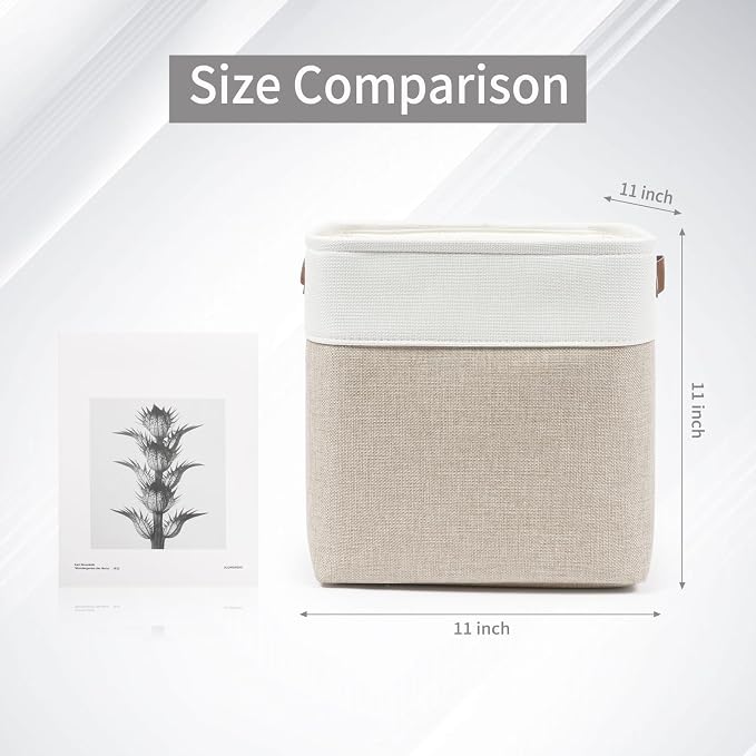 Collapsible Fabric Storage Cubes 11x11 Cube Storage Bins, 4 Pack Closet Baskets - Image 3