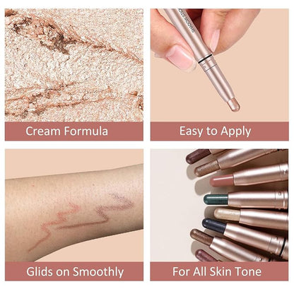 Cream Eyeshadow Stick, Dark Brown - Image 4