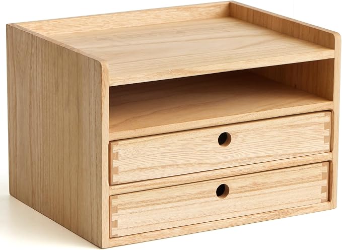 KIRIGEN Desktop Organizer with 2 Drawers and Tray by KIRIGEN