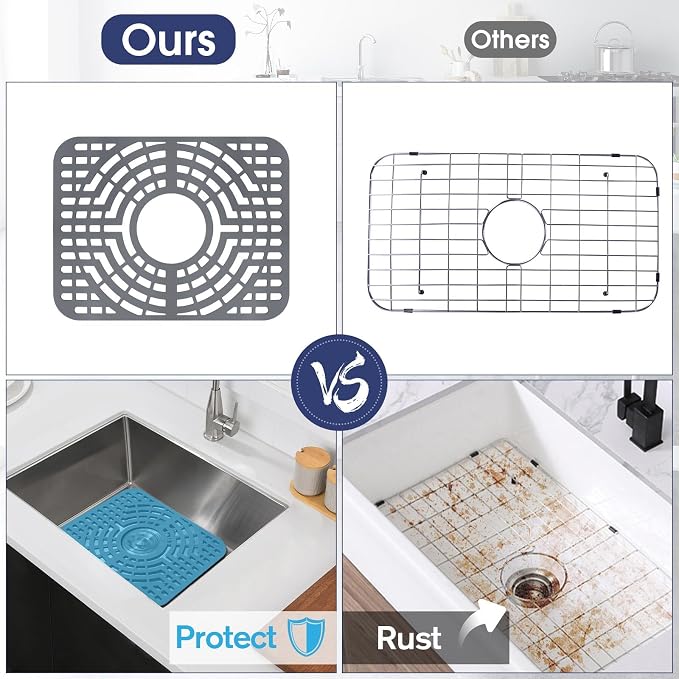 Silicone Sink Protector for Kitchen Sink 12“x16" – Flexible Sink Mat, Heat - Image 4