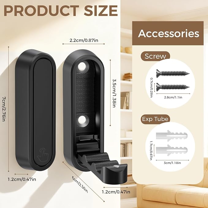 4-Pack Heavy Duty Zinc Alloy Folding Wall Hooks - Image 6