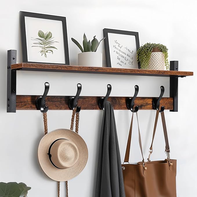 Tatub 29" Rustic Coat Rack Wall Mount by Tatub