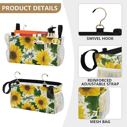 Cute Yellow Sunflowers and Dragonflies Bedside Caddy - Image 5