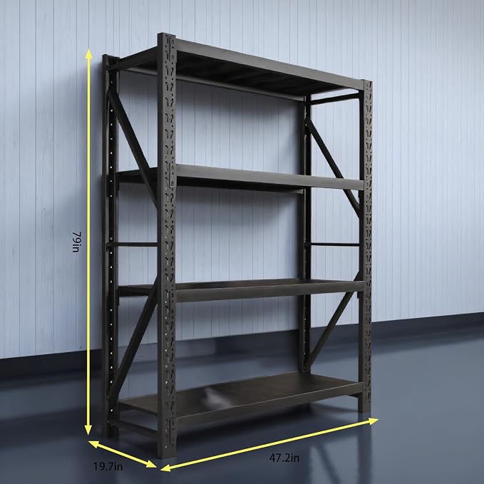 torage Shelves, Garage Shelving Heavy Duty Metal Adjustable Garage Shelves - Image 2