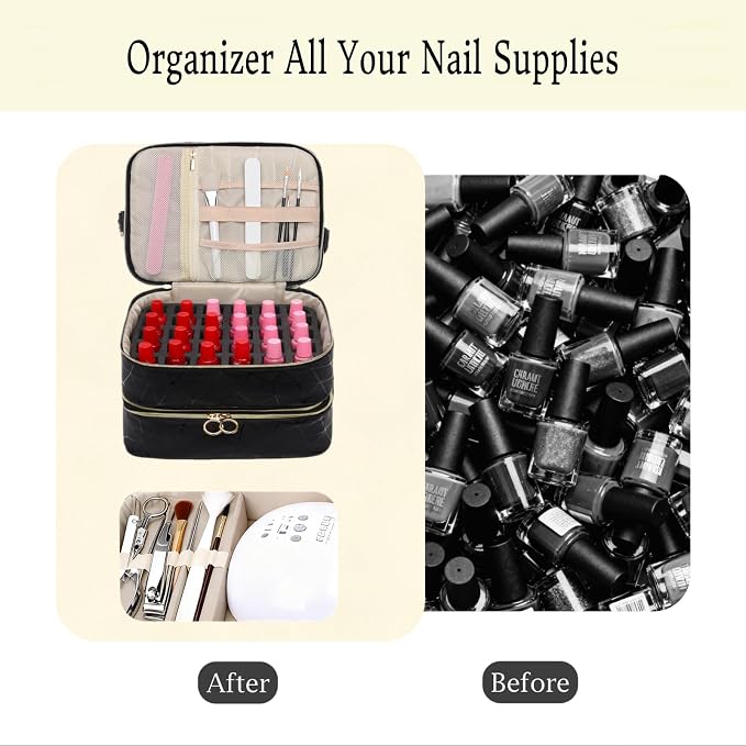 3 Layers Nail Polish Organizer Bag - Image 6