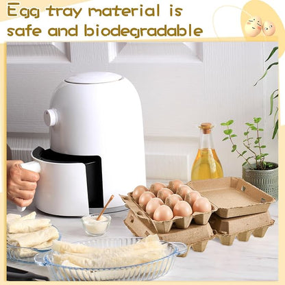Rtteri 25 Pieces Paper Pulp Egg Cartons 3x4 Style Vintage Blank Egg Cartons - Image 7