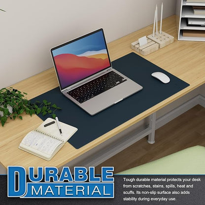 K KNODEL Small Office Leather Desk Mat, Mouse and Keyboard Pad, Computer and - Image 5