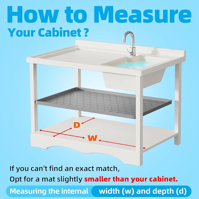 Silicone Under Sink Mat 40" x 22", kitchen Essentials and Gadgets, Shelf liner - Image 6