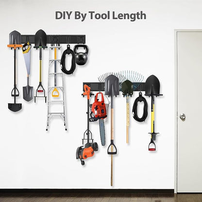 Garage Organzier Wall Mount, 48 Inch Garden Tool Organizer, Adjustable Tool - Image 3