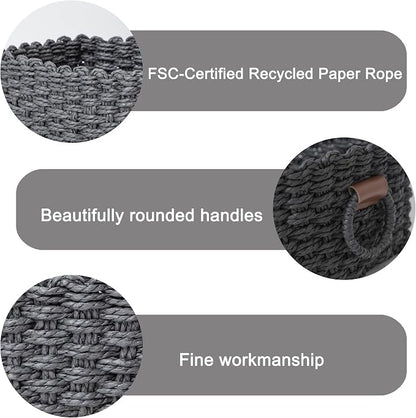 Paper rope Small Storage baskets - Image 2
