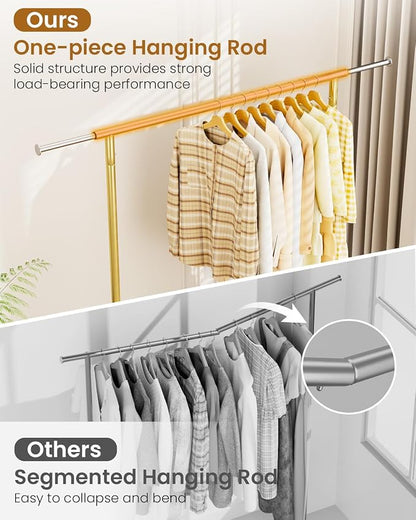 Heavy Duty Clothes Rack, Metal Clothing Rack Load 450 LBS, Rolling Coat Racks - Image 2