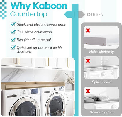 Kaboon Washer Dryer Countertop 58" x 28" Extra Large Version, Melamine - Image 3