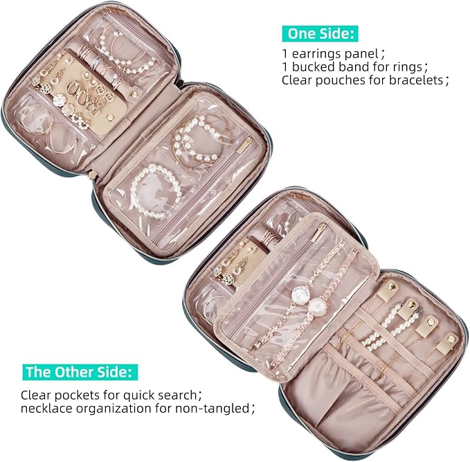 NISHEL Travel Jewelry Case, Holiday Organizer - Image 3