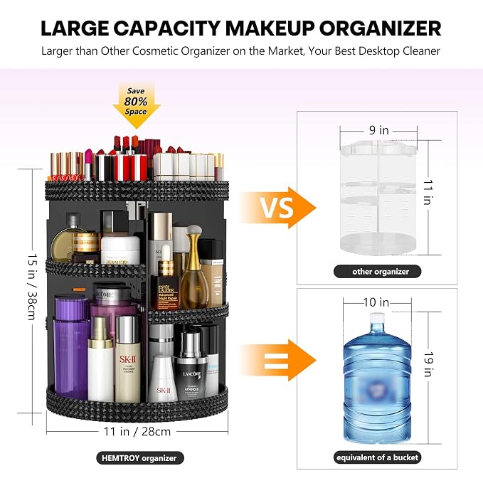 360 Degree Rotating Makeup Organizer - Image 3