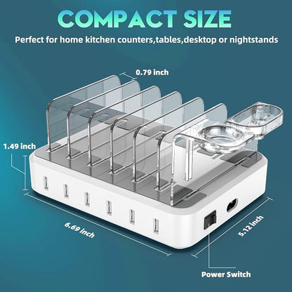 Charging Station for Multiple Devices, 60W 6 Port Charger Station - Image 5