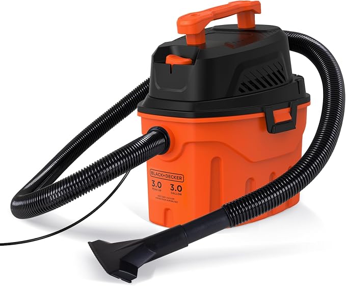 BLACK+DECKER Shop Vacuum Wet and Dry, 3 Gallon 3.0 Peak HP, 3-in-1 Portable by BLACKDECKER