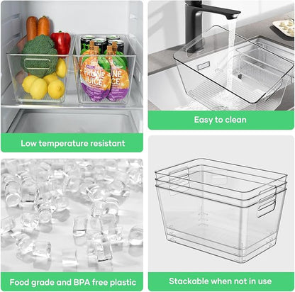 8 Pack Clear Plastic Storage Bins, Plastic Containers - Image 7