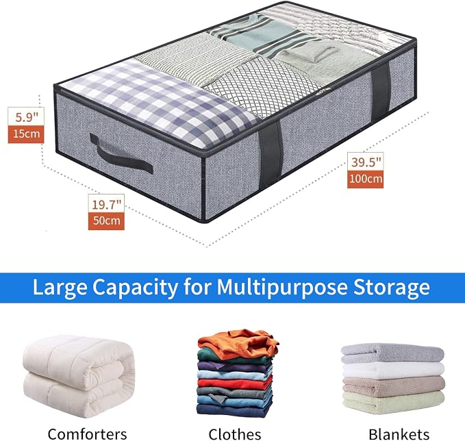Onlyeasy Foldable Underbed Bags 2 Pack - Image 2