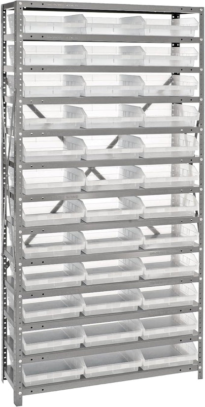 Quantum Storage Systems 1275-109CL Clear-View Sloped Shelving Unit by QuantumStorageSystems