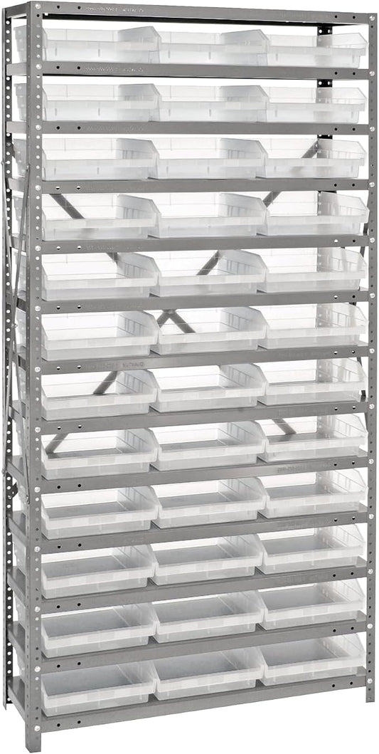 Quantum Storage Systems 1275-109CL Clear-View Sloped Shelving Unit by QuantumStorageSystems