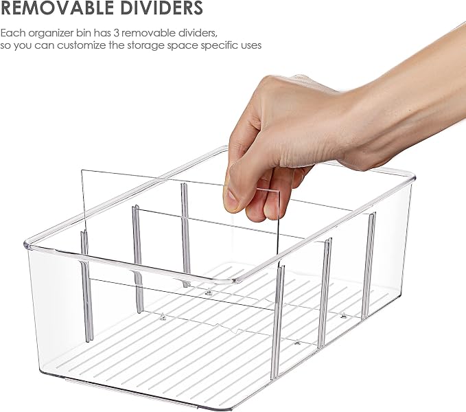 Vtopmart 2 Pack Food Storage Organizer Bins, Cabinet Organization and Storage - Image 2