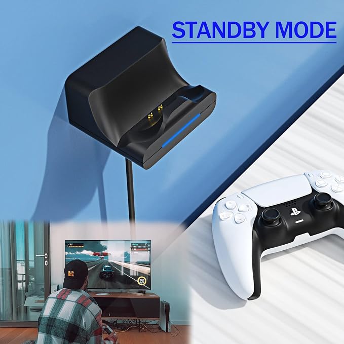 REEYEAR PS5 Controller Wall Mount Charger Dock - Image 3