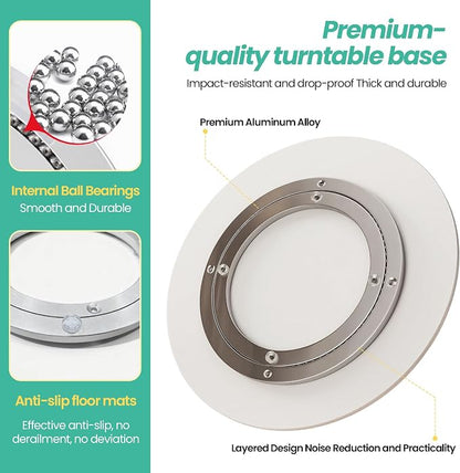 31.5" Lazy Susan Turntable – 360° Sinteredstone Silent Anti-Slip Turntable - Image 6