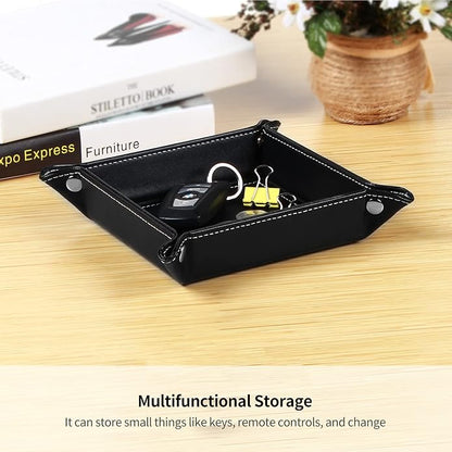 YAPISHI Key Dish Bowl for Men, Entryway Catchall Holder Bedside Table Valet - Image 2