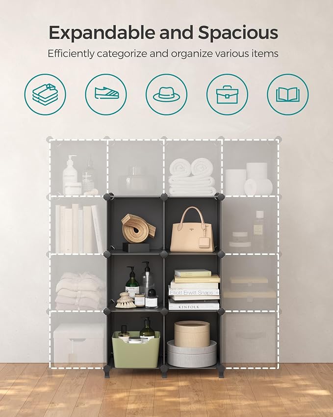 SONGMICS 6 Cube Storage Organizer, Modular Bookshelf, DIY Closet Organizers and - Image 5