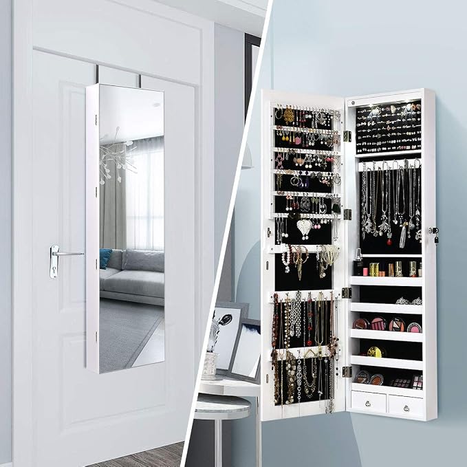Giantex Wall Door Mounted Jewelry Armoire Cabinet - Image 2