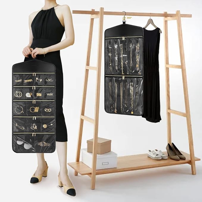 CHICECO Travel Jewelry Holder Organizer, Hanging Jewelry Organizer Storage - Image 4