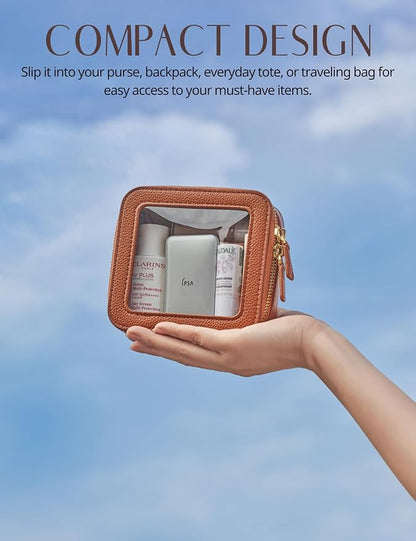 Popvibe Clear Makeup Bag Travel Cosmetic Case Transparent Toiletry Bag - Image 7