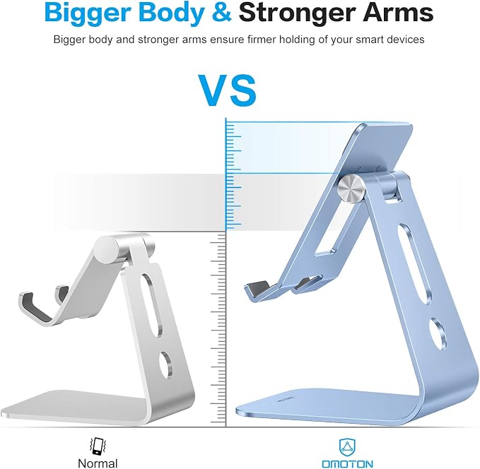 OMOTON Adjustable Tablet Stand for Desk, Upgraded Longer Arms for Greater - Image 3