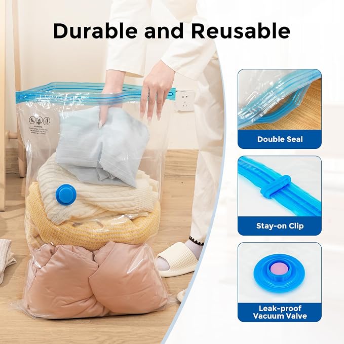 ETENWOLF 4 Pack Vacuum Storage Bags - Image 6